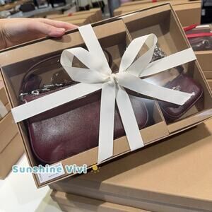 NWT Coach Boxed Nolita 19 And Nolita Bag Charm Set CCK95 Dark Wine Holiday Gift